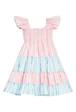 Bisby Twirl Dress, Watercolor Multi Stripe