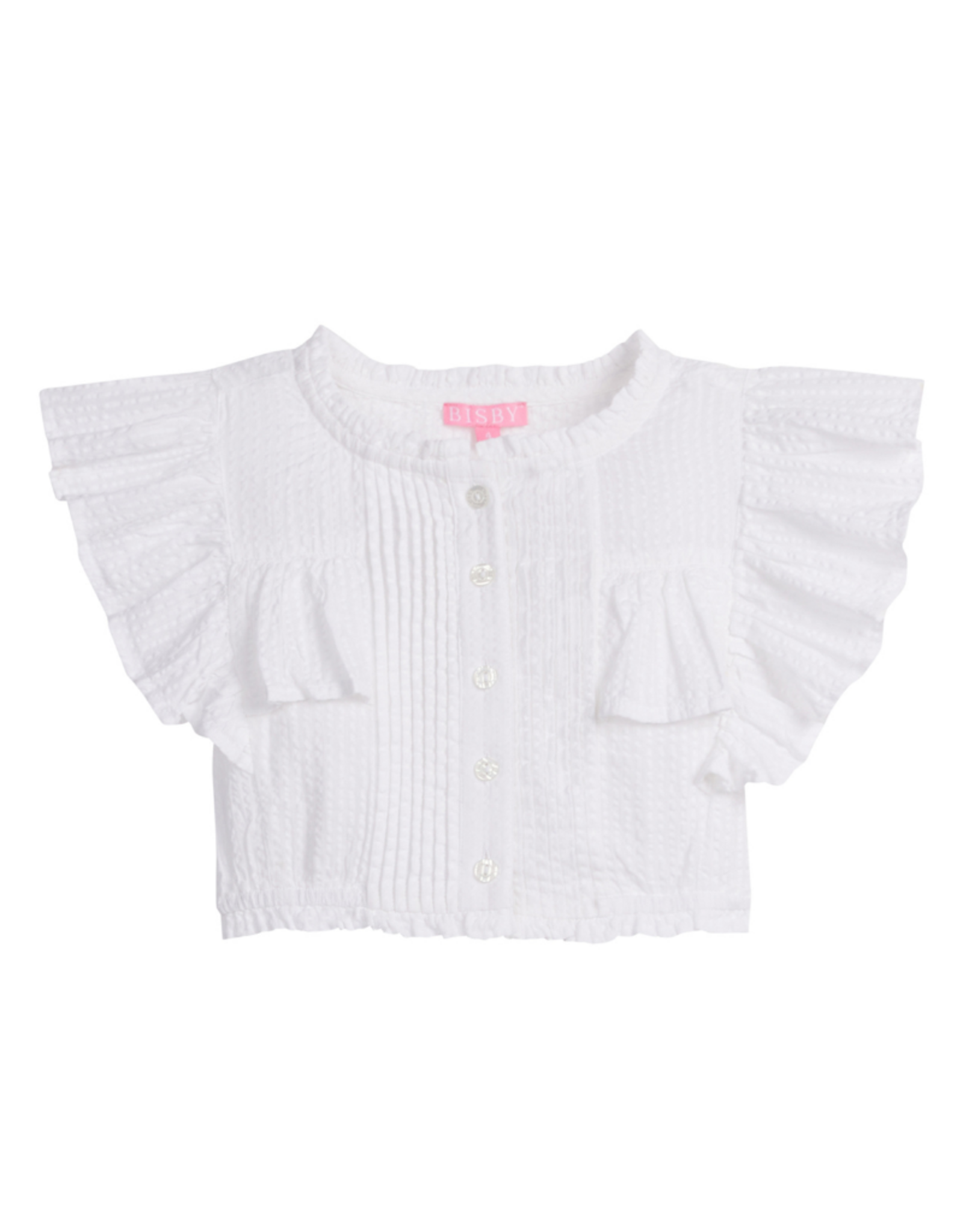 Bisby Annie Top, White Seersucker