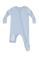 Angel Dear Solid Blue Fog 2 Way Zipper Footie