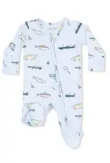 Angel Dear Blue Fishing - 2 Way Zipper Footie