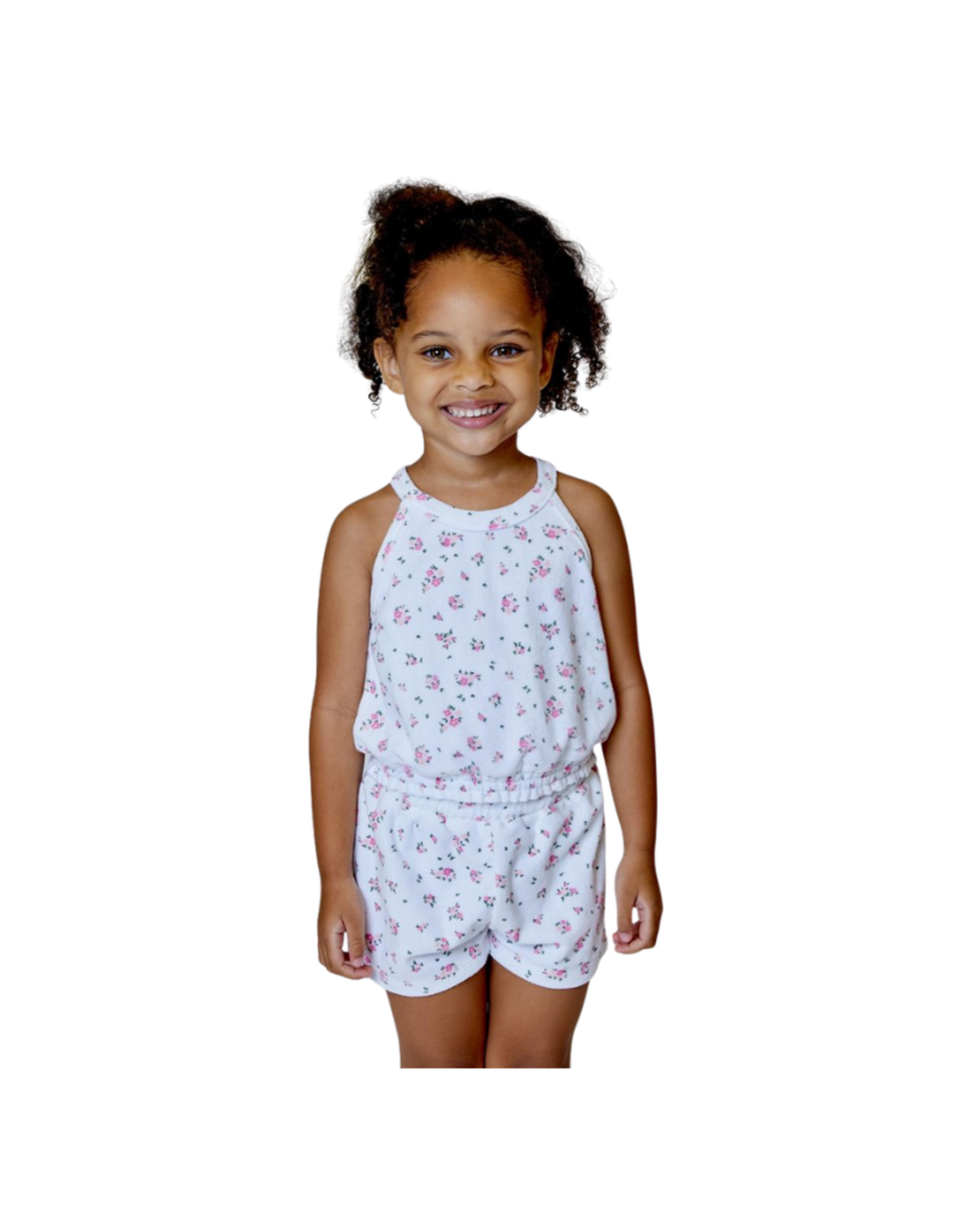 Design History White Floral Terry Shorts