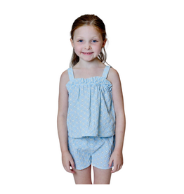 Design History Light Blue Eyelet Shorts