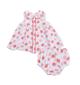 Angel Dear Strawberry Bliss Jill Dress with Bloomer