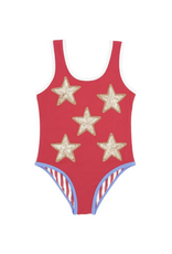 Feather4Arrow Wave Break One Piece True Red