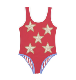 Feather4Arrow Wave Break One Piece True Red