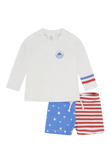 Feather4Arrow Surfs Up Rashguard Set True Red