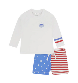 Feather4Arrow Surfs Up Rashguard Set True Red