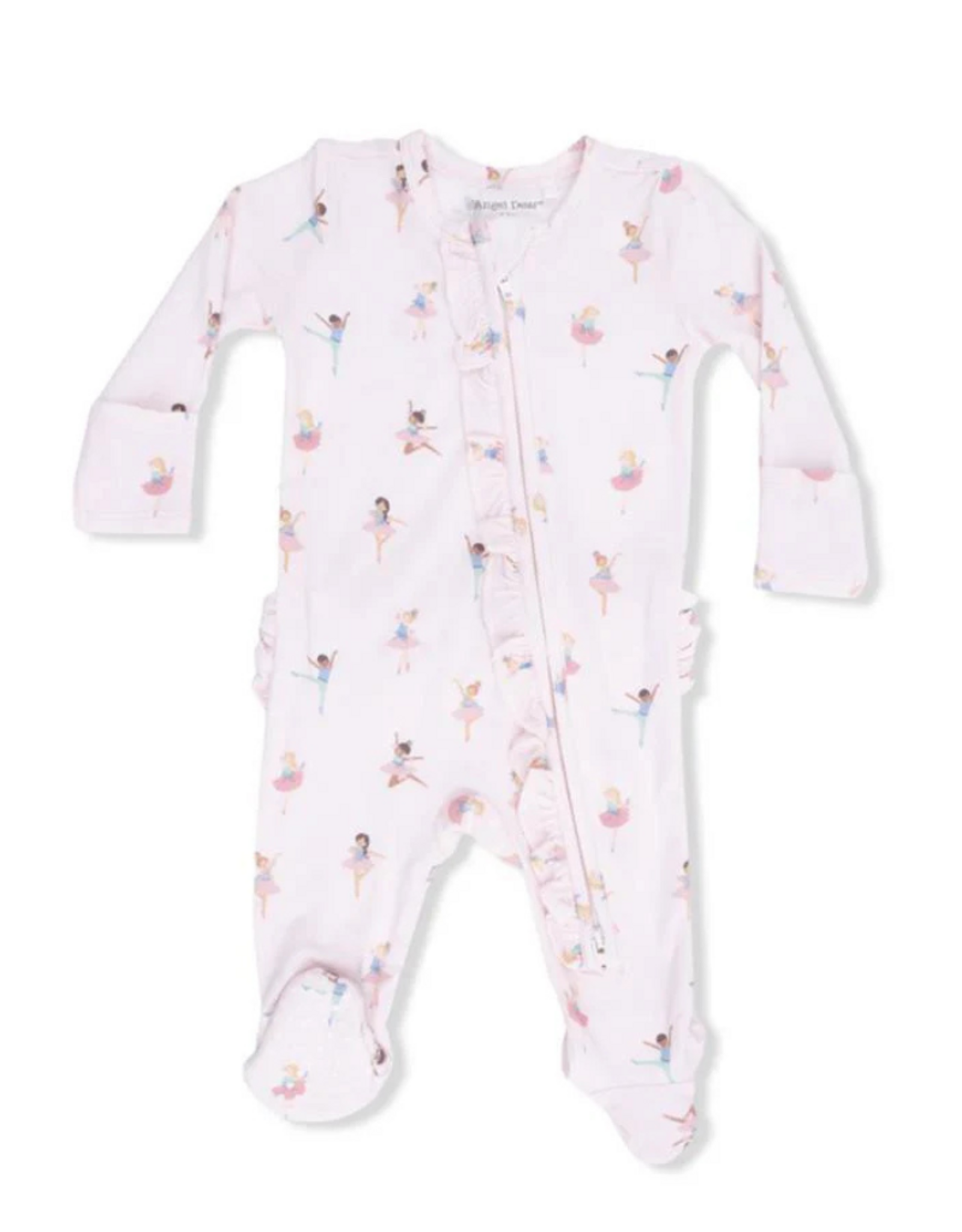 Angel Dear Petite Ballet 2 Way Ruffle Zipper Footie