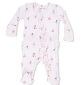 Angel Dear Petite Ballet 2 Way Ruffle Zipper Footie