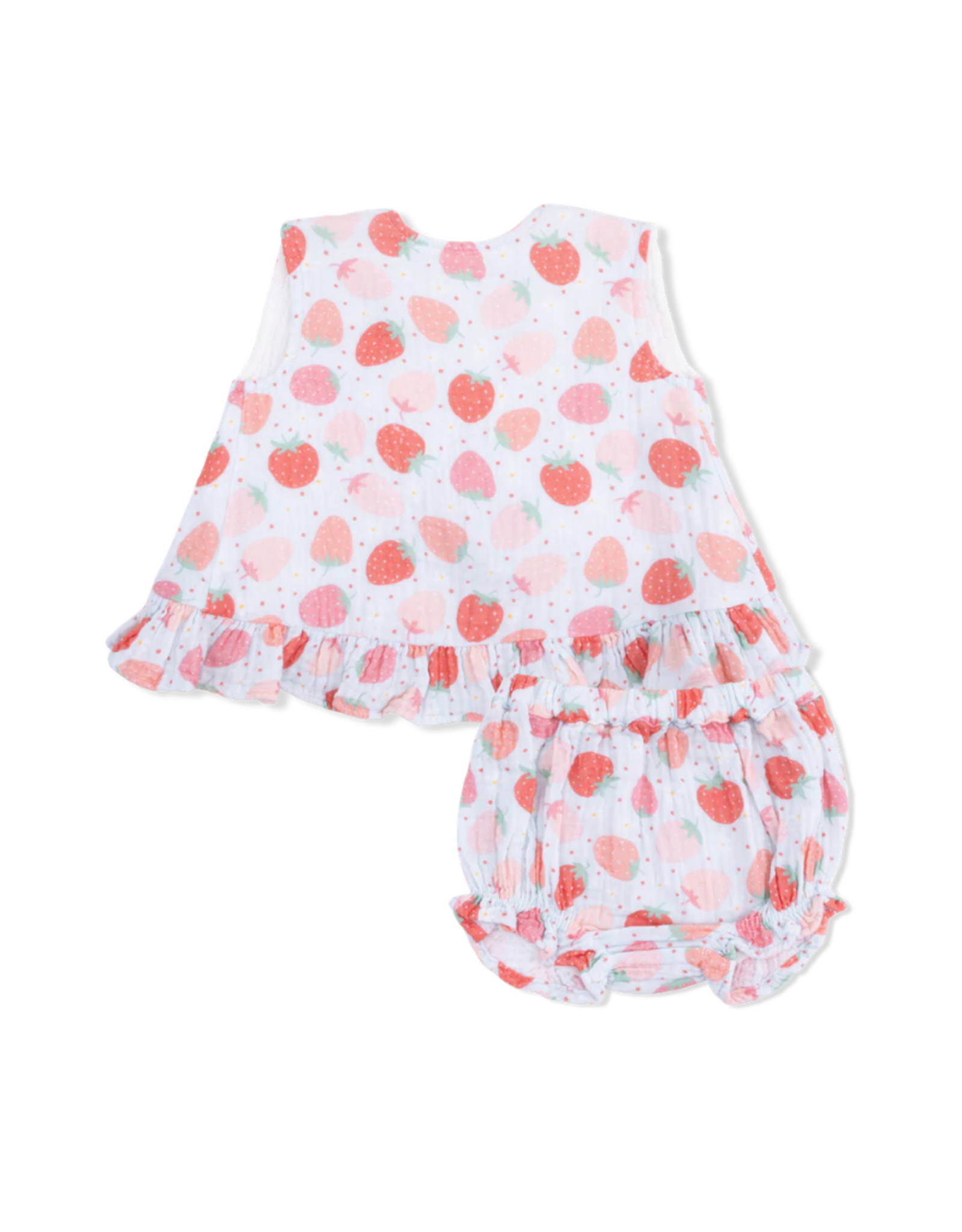 Angel Dear Strawberry Bliss Ruffle Back Bloomer Set