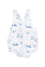 Angel Dear Retro Sunsuit, Golf Carts Blue