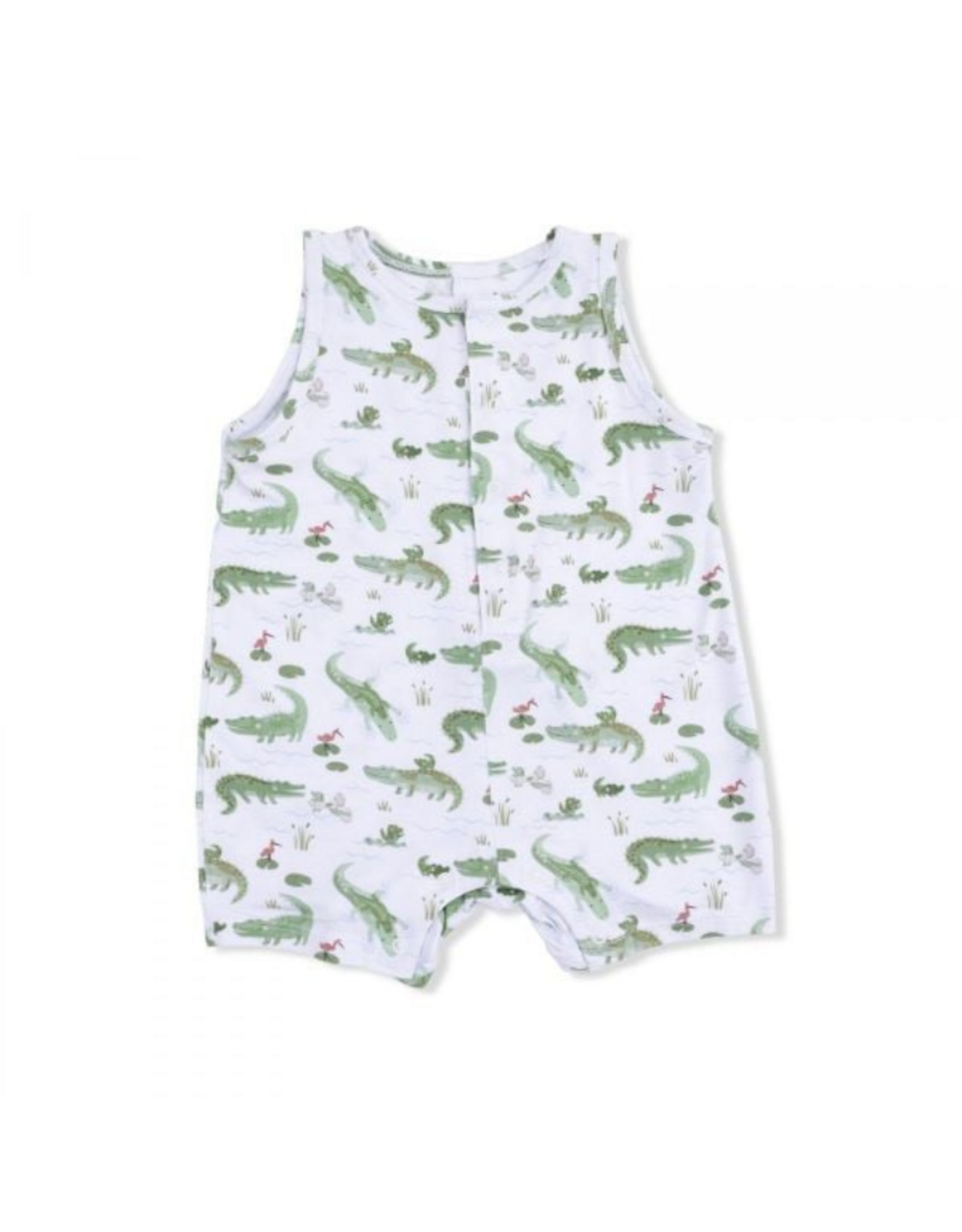 Angel Dear Crayon Alligators Sleeveless Shortie Romper