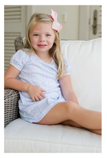 James and Lottie Blue Floral Scalloped Play Dress