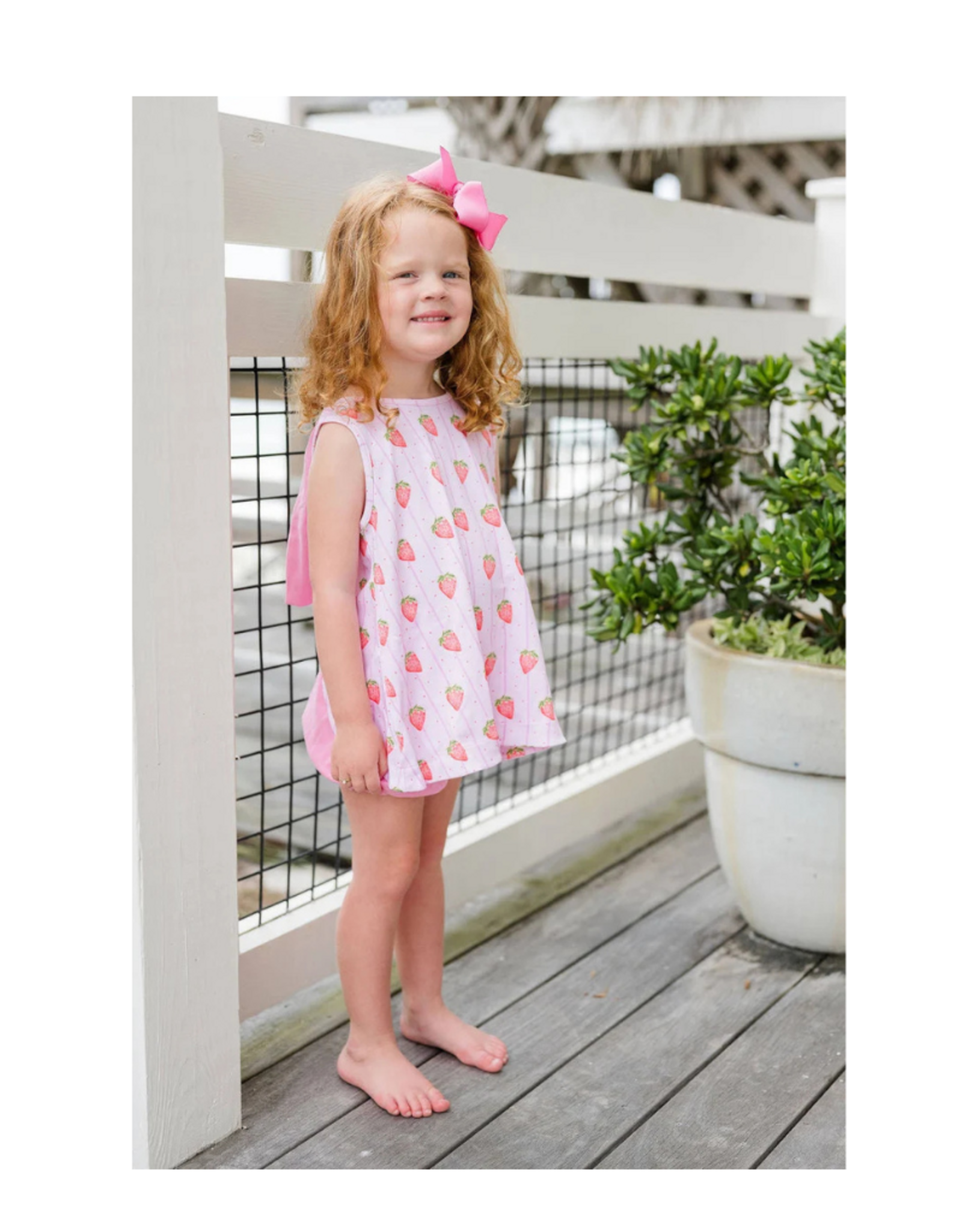 James and Lottie Lottie Bloomer Set, Strawberry Stripe