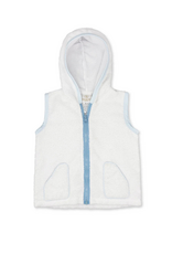 SET Adventure Awaits Cover Up, White with Blue Gingham