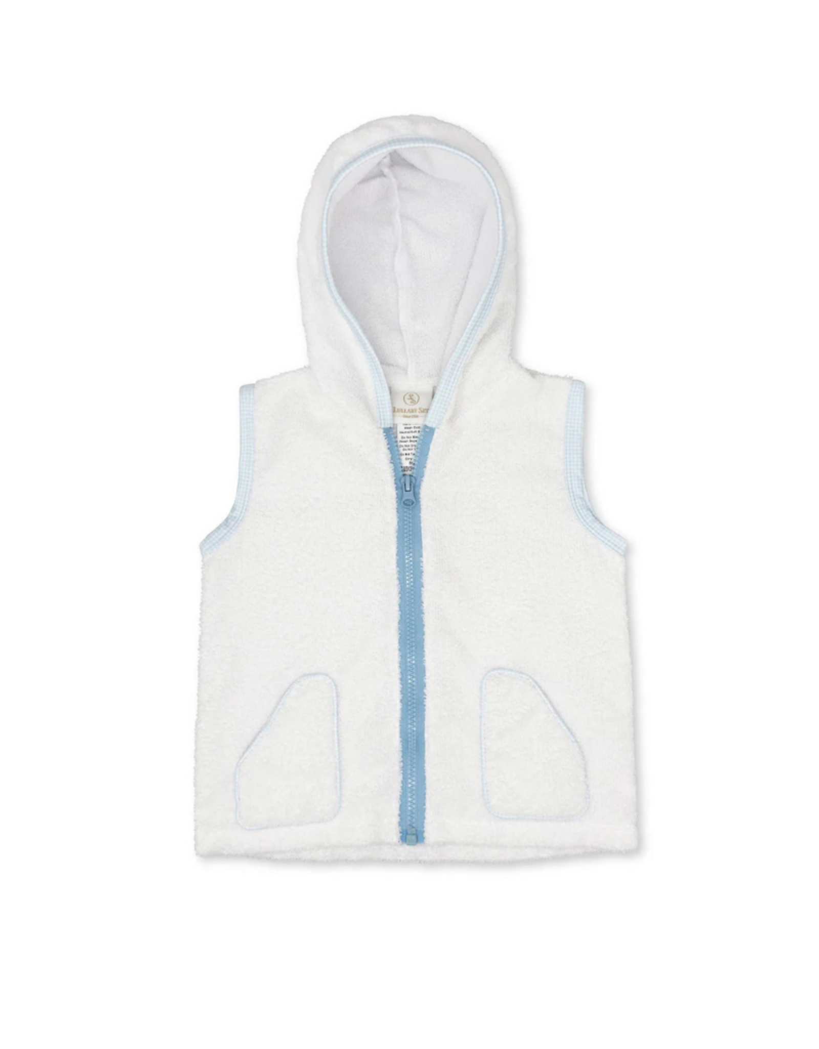 SET Adventure Awaits Cover Up, White with Blue Gingham