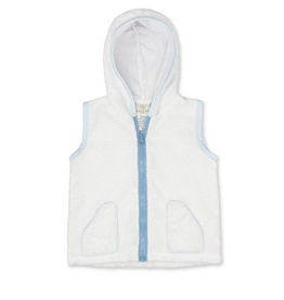 SET Adventure Awaits Cover Up, White with Blue Gingham