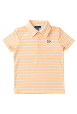 Prodoh SS Performance Polo, Orange Chiffon Stripe