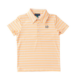 Prodoh SS Performance Polo, Orange Chiffon Stripe