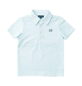 Prodoh SS Performance Polo, Aruba Blue Stripe
