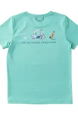 Prodoh SS Performance T-shirt, Marine Green Golf Cart Art