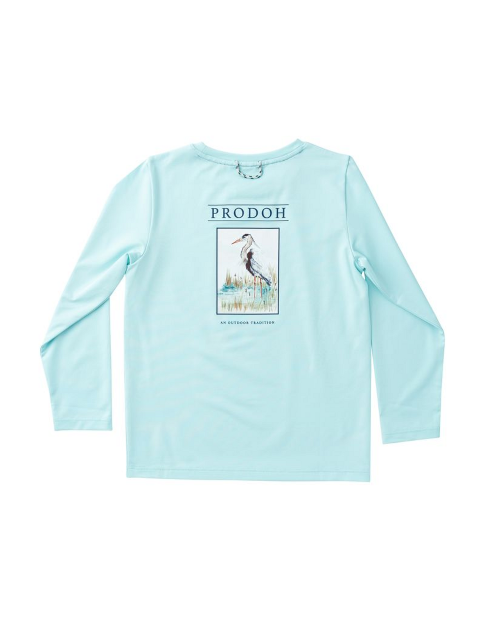 Prodoh LS Performance T-shirt, Aruba Blue Great Blue Heron