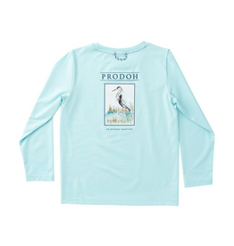 Prodoh LS Performance T-shirt, Aruba Blue Great Blue Heron