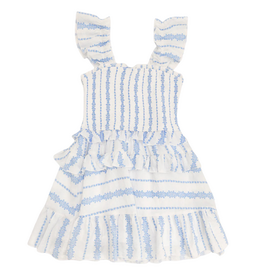 Hannah Banana Stripe Printed Dress with Ruffles