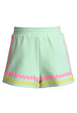 Hannah Banana Mint Shorts with Ric Rac Trim