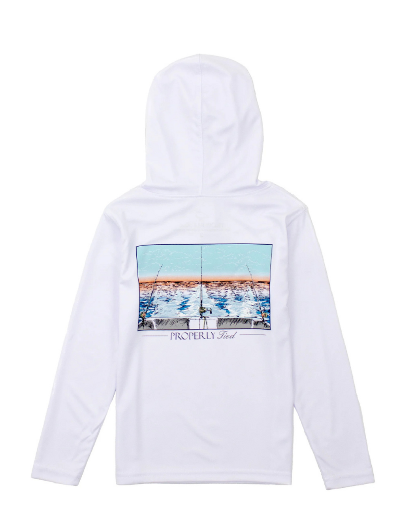 Properly Tied Shade Performance Hoodie Castaway White