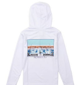 Properly Tied Shade Performance Hoodie Castaway White