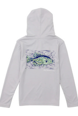 Properly Tied Shade Performance Hoodie Crappie Ice Grey
