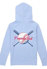 Properly Tied Boys Shade Performance Hoodie Play Ball-Light Blue