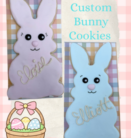 Juju Bakes Custom Bunny Name Cookies