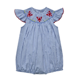 Baby Sen Georgette Smocked Bubble, Crawfish