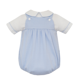 Petit Bebe Blue Knit Stripe Boys Bubble Set