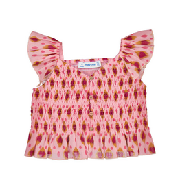 Mayoral Printed Bambula Top, Candy