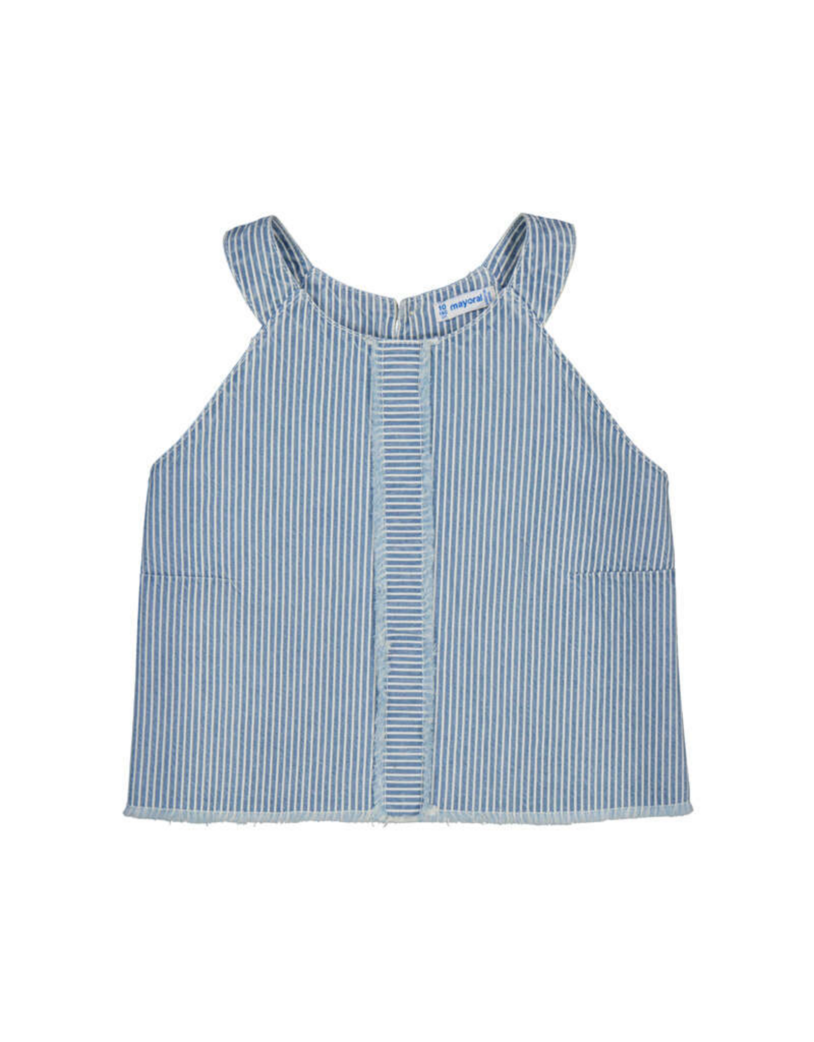 Mayoral Indigo Denim Striped Top