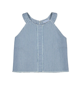 Mayoral Indigo Denim Striped Top