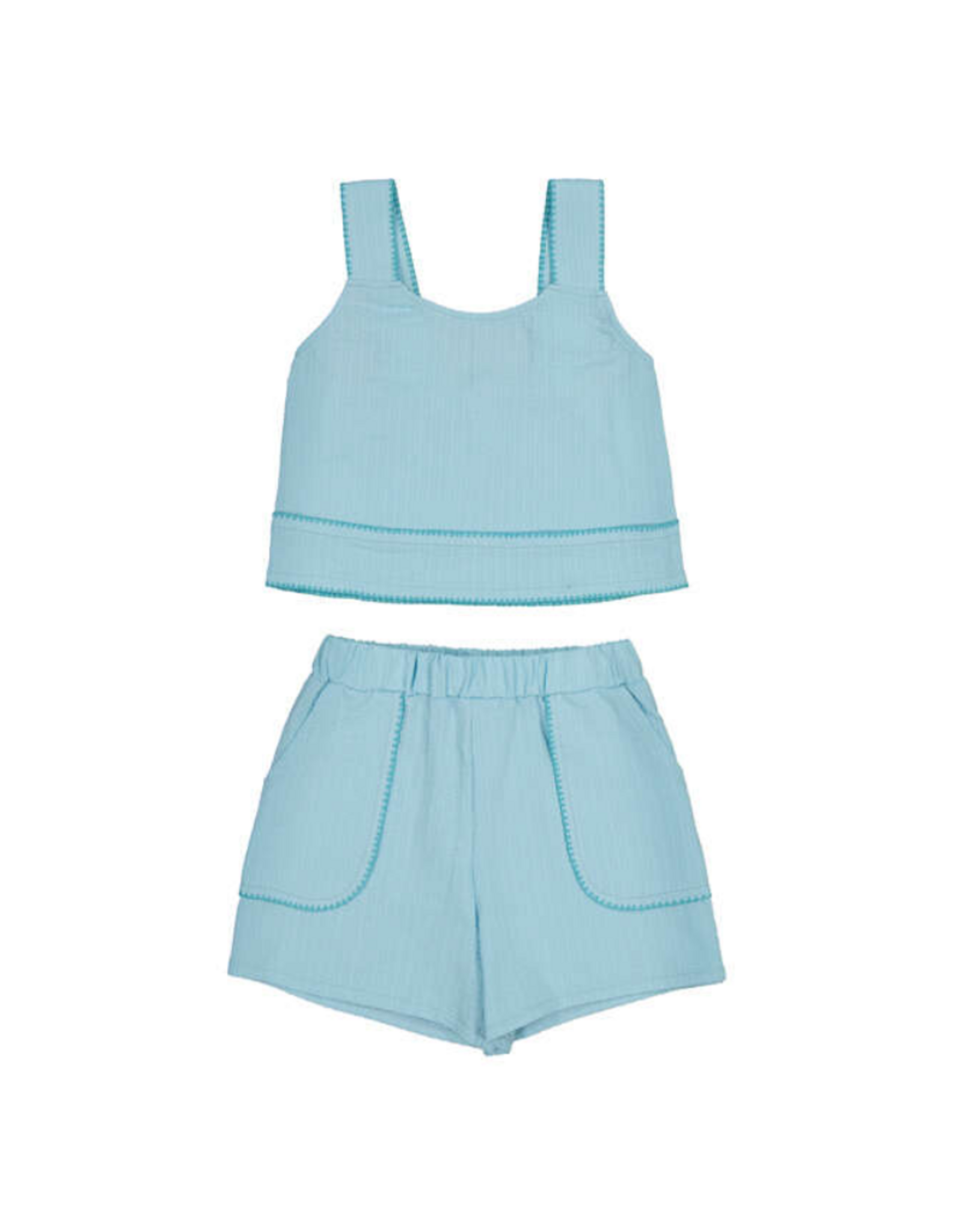 Mayoral Aqua Knit Short Set