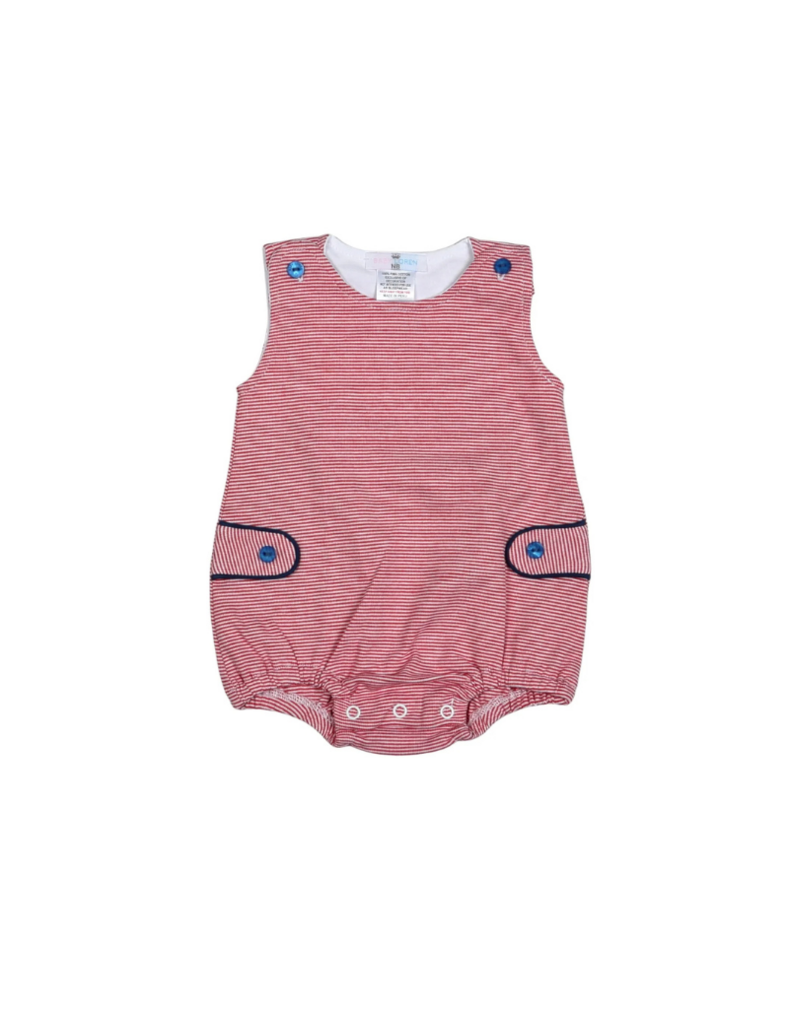 Baby Loren Red and Blue Patriotic Pima Bubble