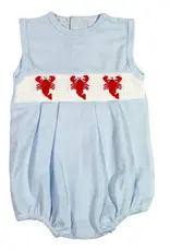 Baby Loren Boy's Crawfish Smocked Pima Bubble