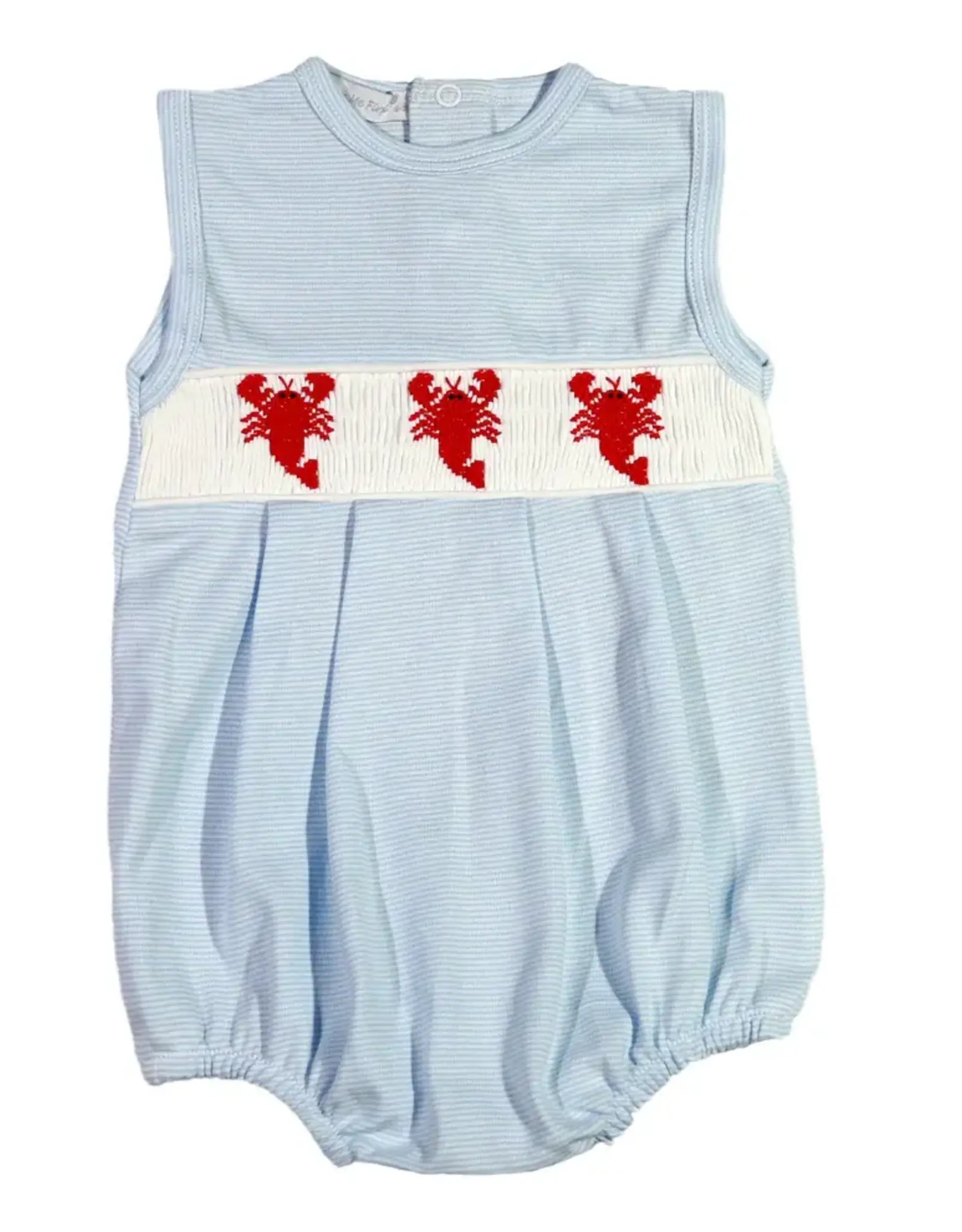 Baby Loren Boy's Crawfish Smocked Pima Bubble