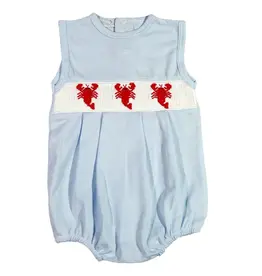 Baby Loren Boy's Crawfish Smocked Pima Bubble
