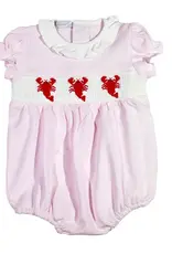 Baby Loren Girl's Crawfish Smocked Pima Bubble