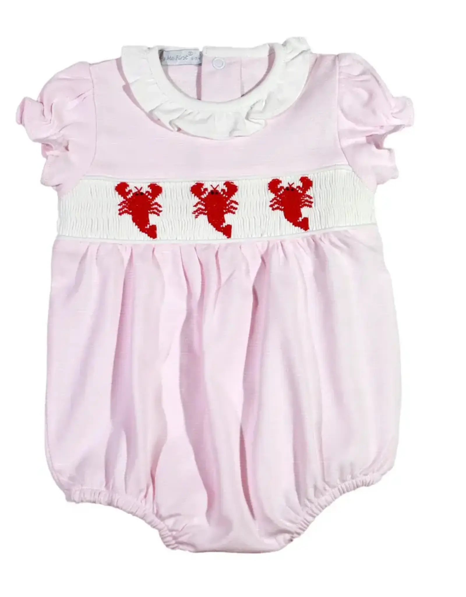 Baby Loren Girl's Crawfish Smocked Pima Bubble