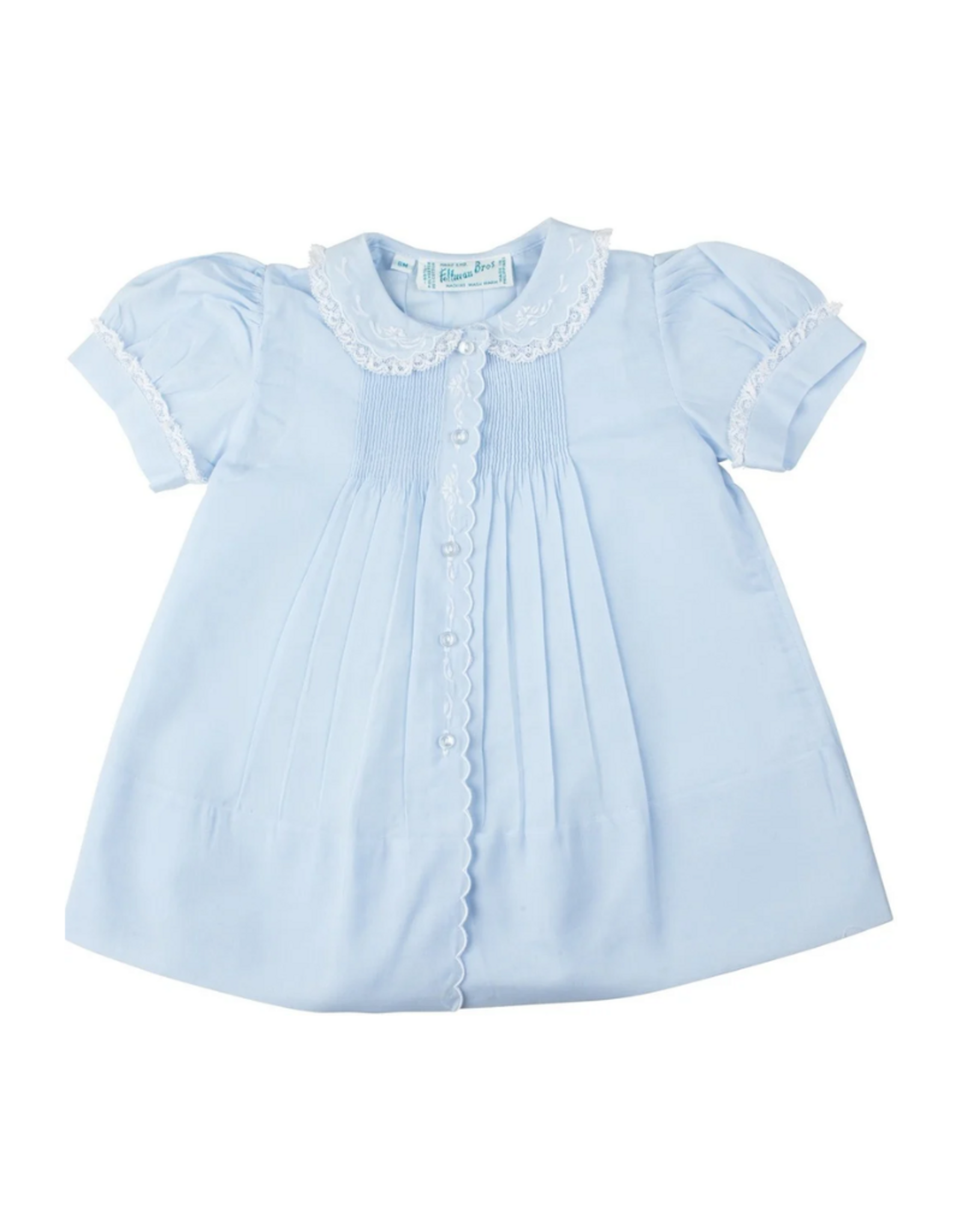 Feltman Brothers Blue Collared Scalloped Trim Slip Dress