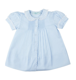 Feltman Brothers Blue Collared Scalloped Trim Slip Dress