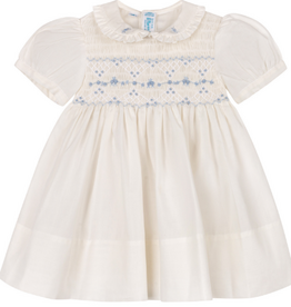 Feltman Brothers Girls Heritage Bleu Dress, Ivory