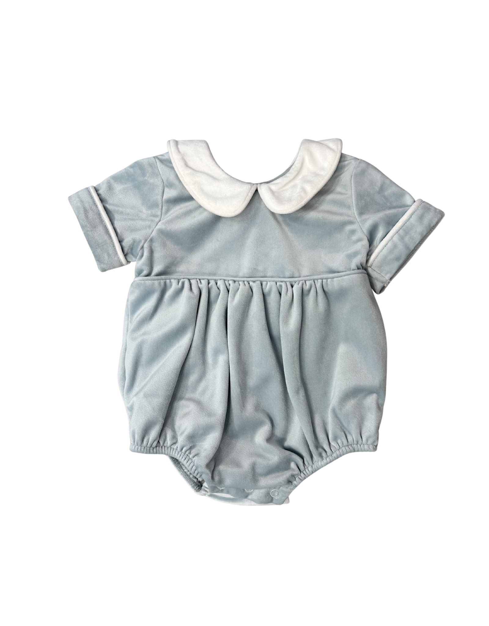 Lulu Bebe LLC Noah Ice Blue Velvet Boy Bubble